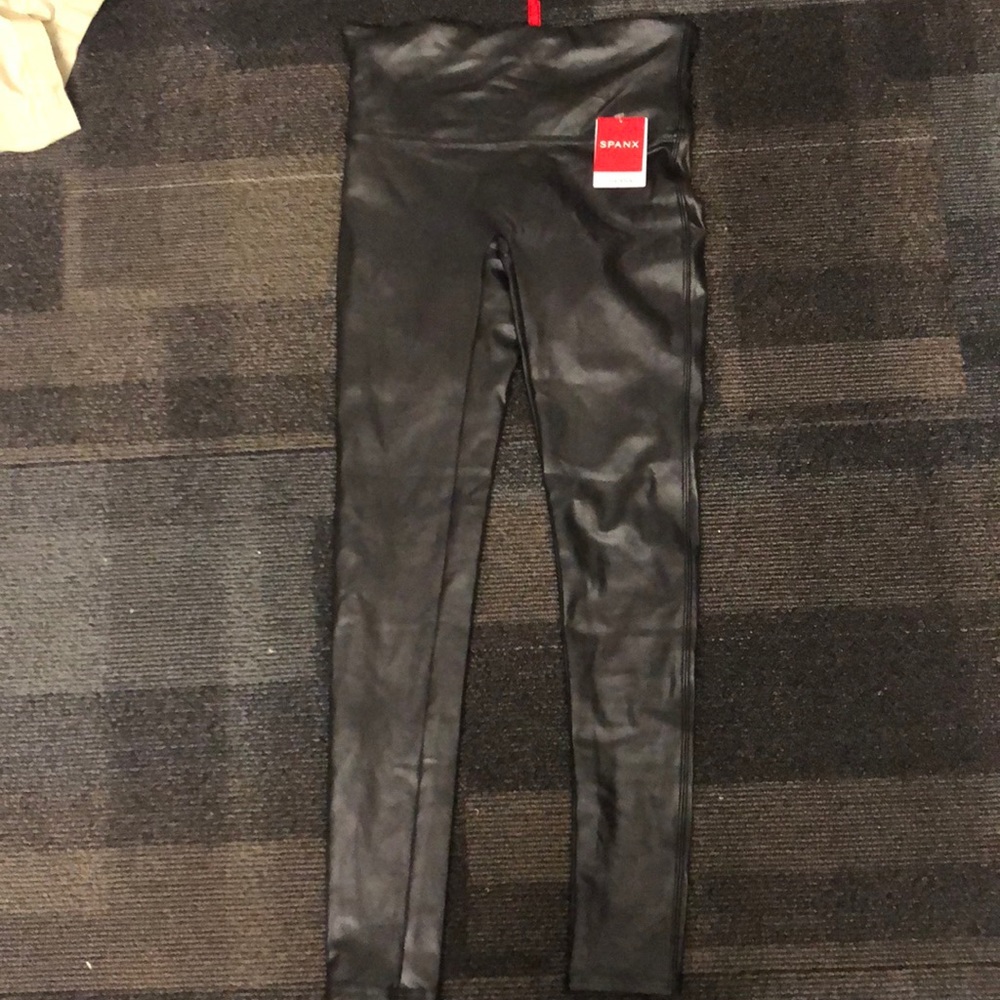 Spanx Faux Leather Leggings - Black